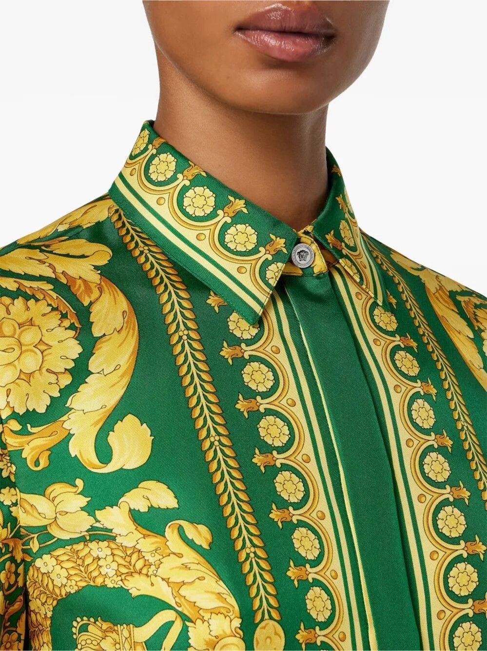 Versace Formal Shirt With `Baroque Heritage` Print Size M / US 6-8 / IT 42-44 - 4 Thumbnail