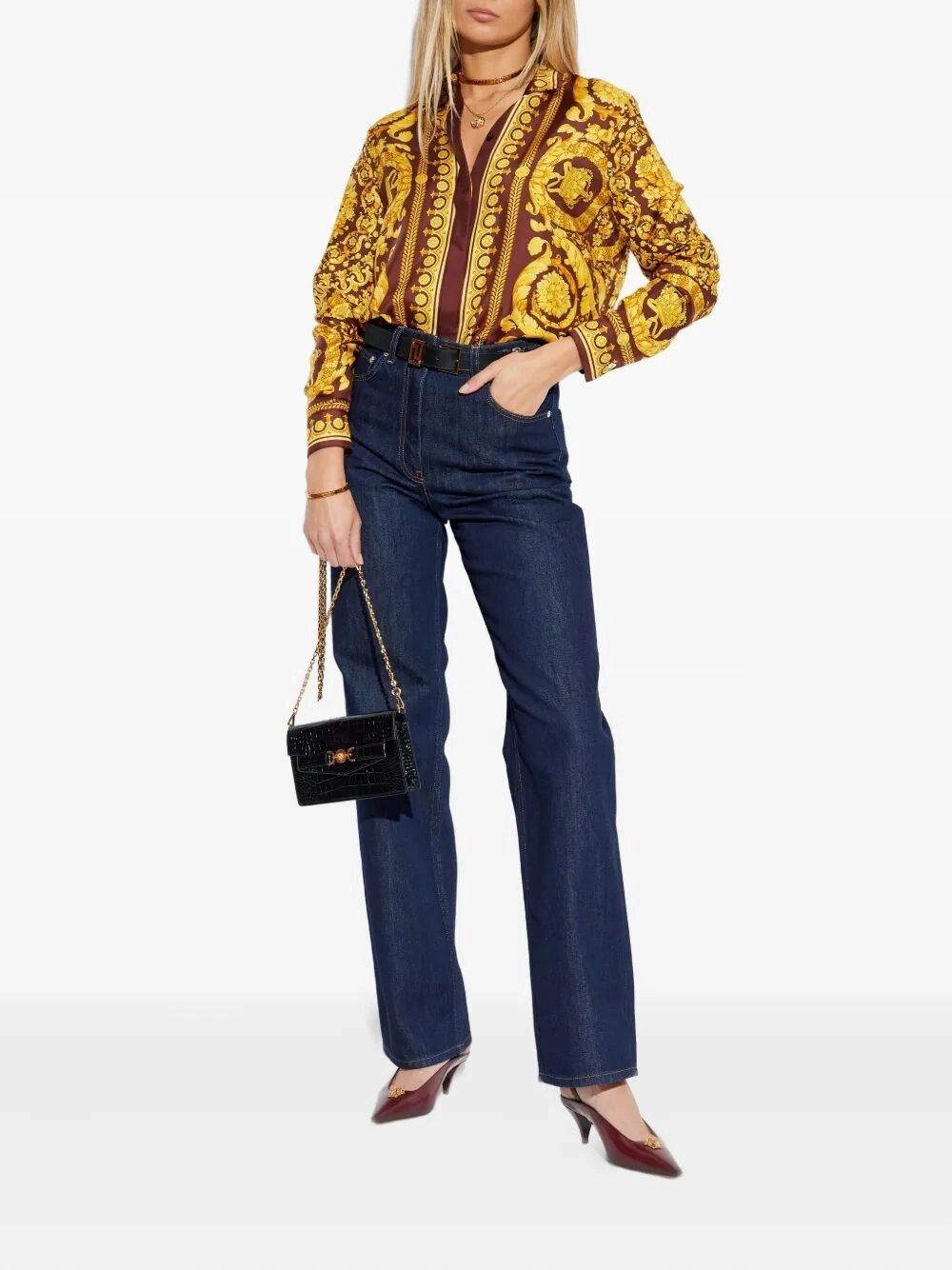 Versace Formal Shirt With `Baroque Heritage` Print Size M / US 6-8 / IT 42-44 - 2 Thumbnail