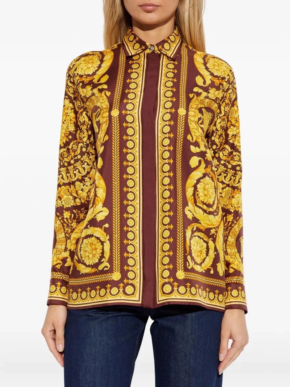 Versace Formal Shirt With `Baroque Heritage` Print Size M / US 6-8 / IT 42-44 - 5 Thumbnail