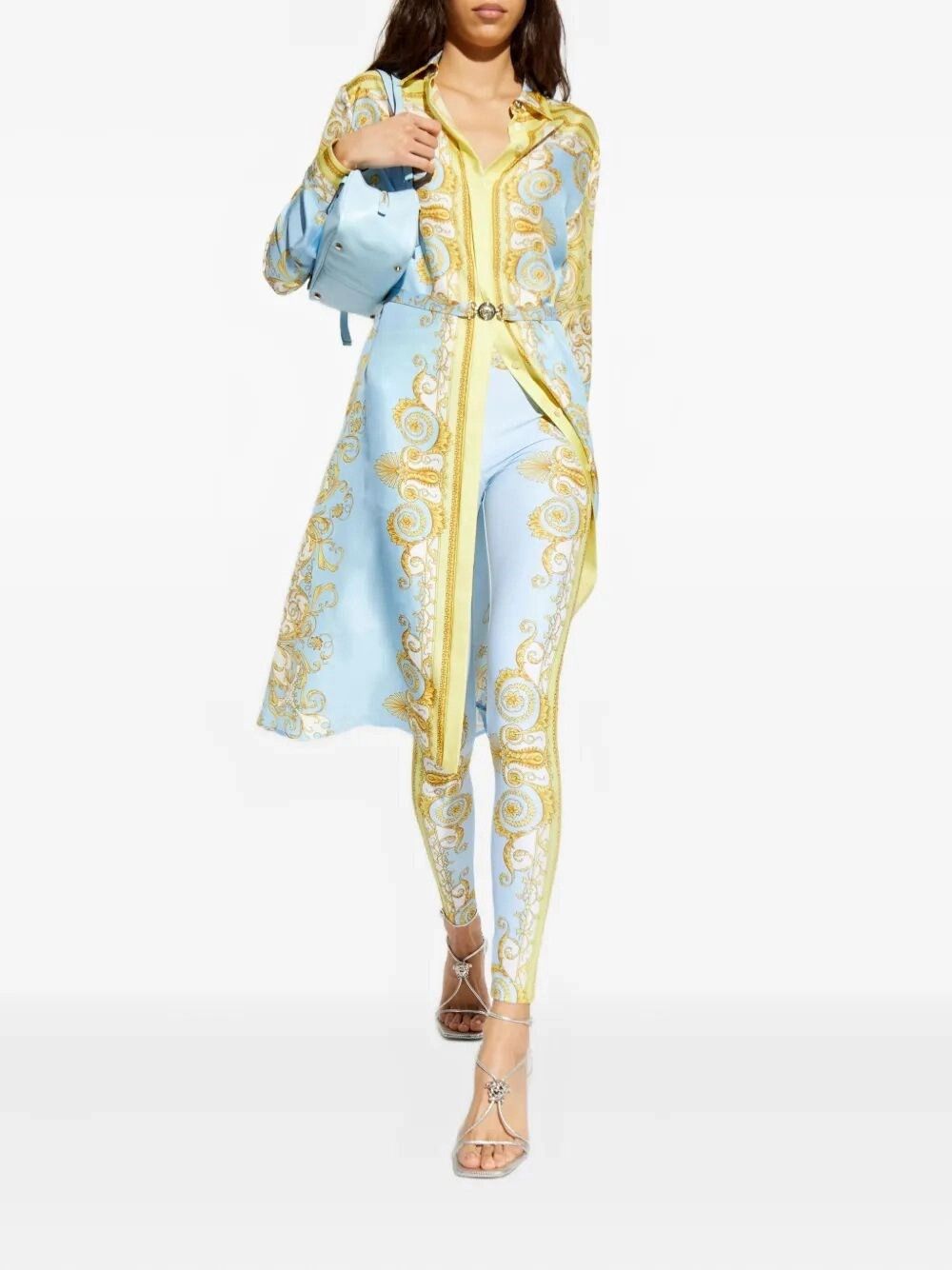 Versace Leggings `Spring Barocco` Size 28" / US 6 / IT 42 - 3 Thumbnail