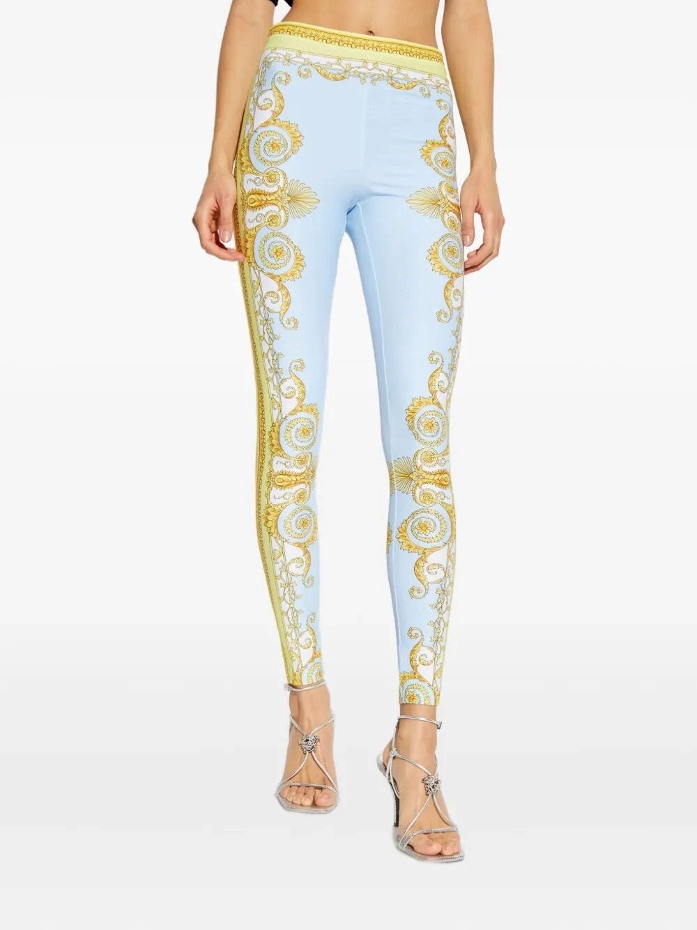 Versace Leggings `Spring Barocco` Size 28" / US 6 / IT 42 - 5 Thumbnail