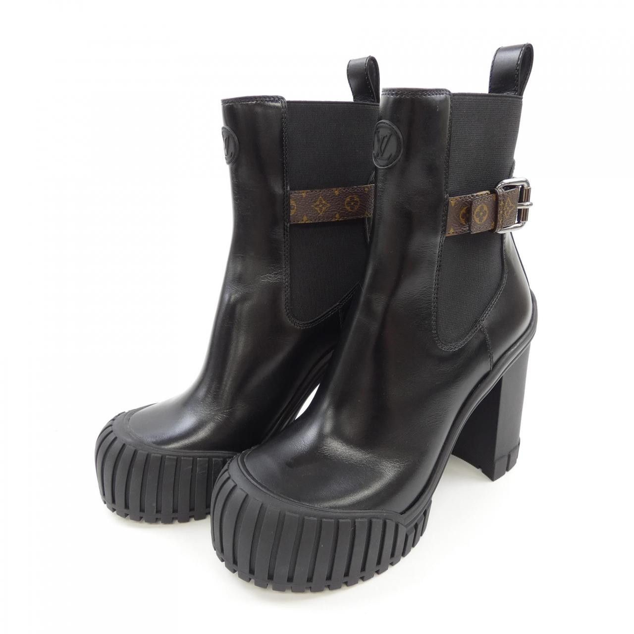 Louis Vuitton Louis Vuitton Louis Vuitton Ruby Calf Leather Boots Leather Shoes DUTY FREE for USA Size ONE SIZE - 3 Thumbnail
