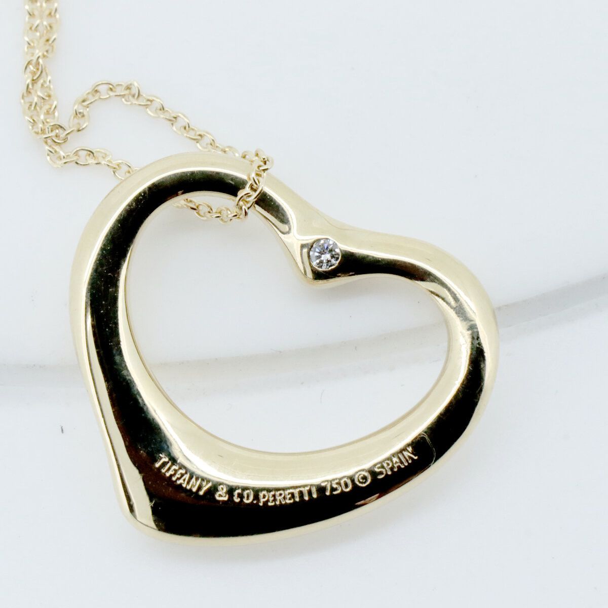 Tiffany & Co. Tiffany & Co. Tiffany Open Heart Au750 Necklace Crocodile skin Necklace DUTY FREE for USA Size ONE SIZE - 3 Thumbnail