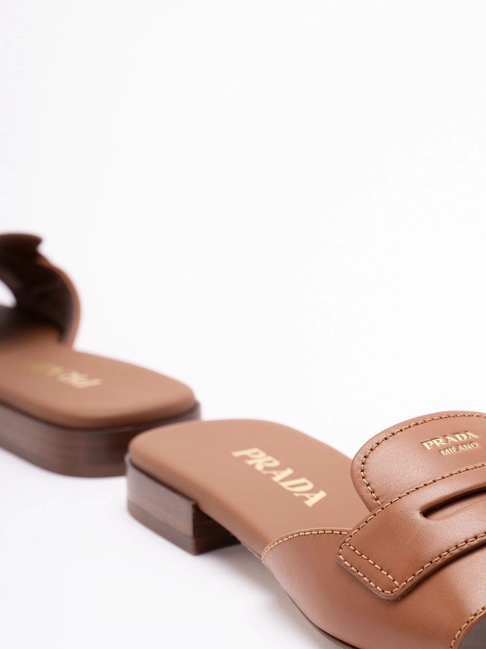 Prada Leather Slides Size US 7 / IT 37 - 5 Thumbnail
