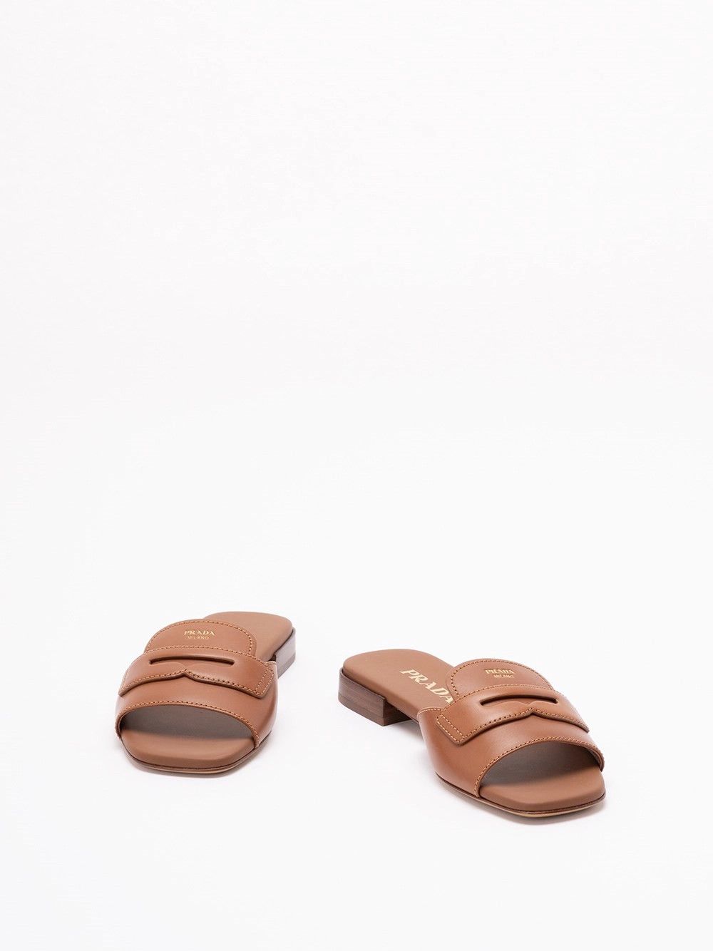 Prada Leather Slides Size US 7.5 / IT 37.5 - 2 Thumbnail