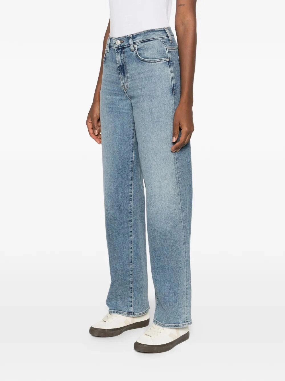7 For All Mankind STOVEPIPE STRAIGHT Oceanstone Size 25" / US 0 / IT 36 - 4 Thumbnail