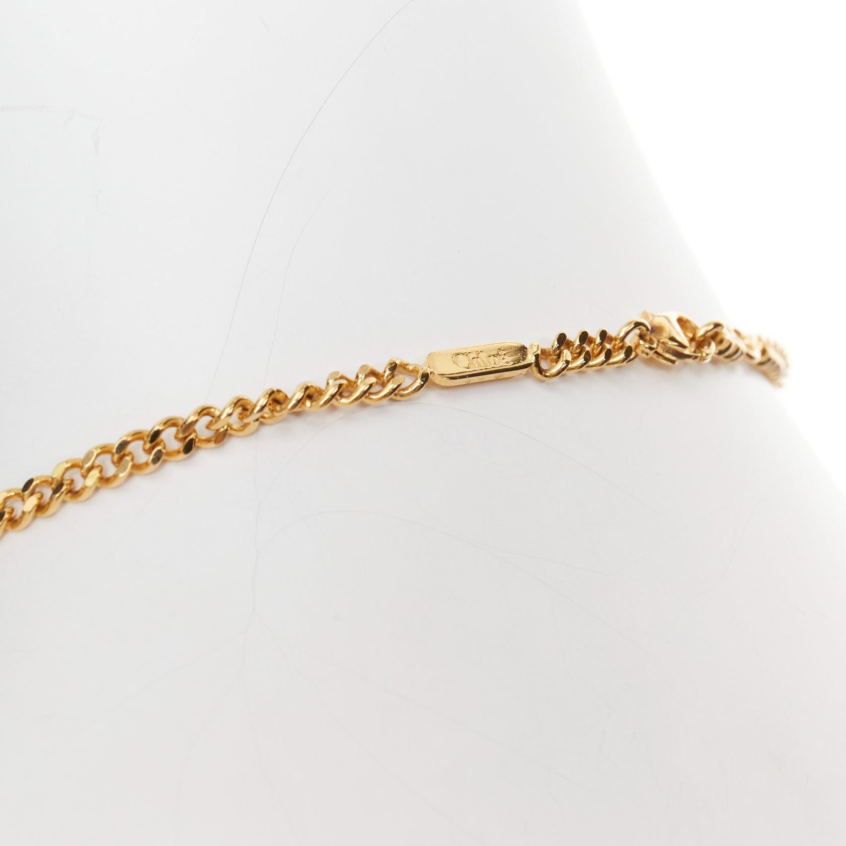Chloe CHLOE Nicole brown leather gold Happy key chain bag charm long necklace Size ONE SIZE - 8 Thumbnail