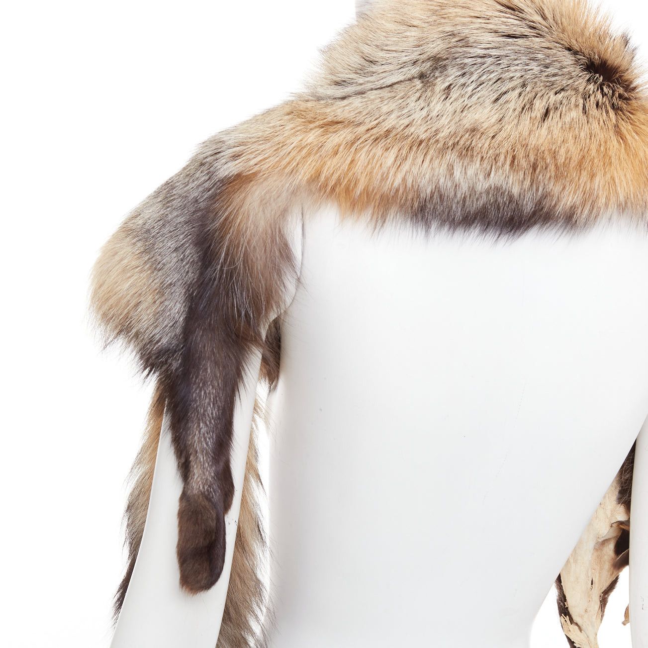 Other Brown ombre genuine fur animal scarf stole Size ONE SIZE - 7 Thumbnail