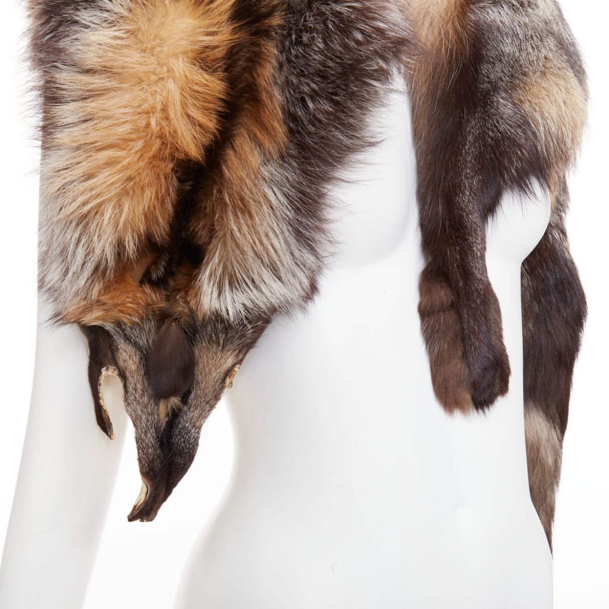 Other Brown ombre genuine fur animal scarf stole Size ONE SIZE - 2 Thumbnail