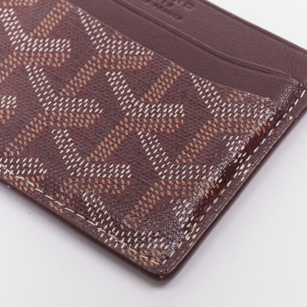 Goyard GOYARD Goyardine 4-slot red bordeaux white logo card holder Size ONE SIZE - 7 Thumbnail