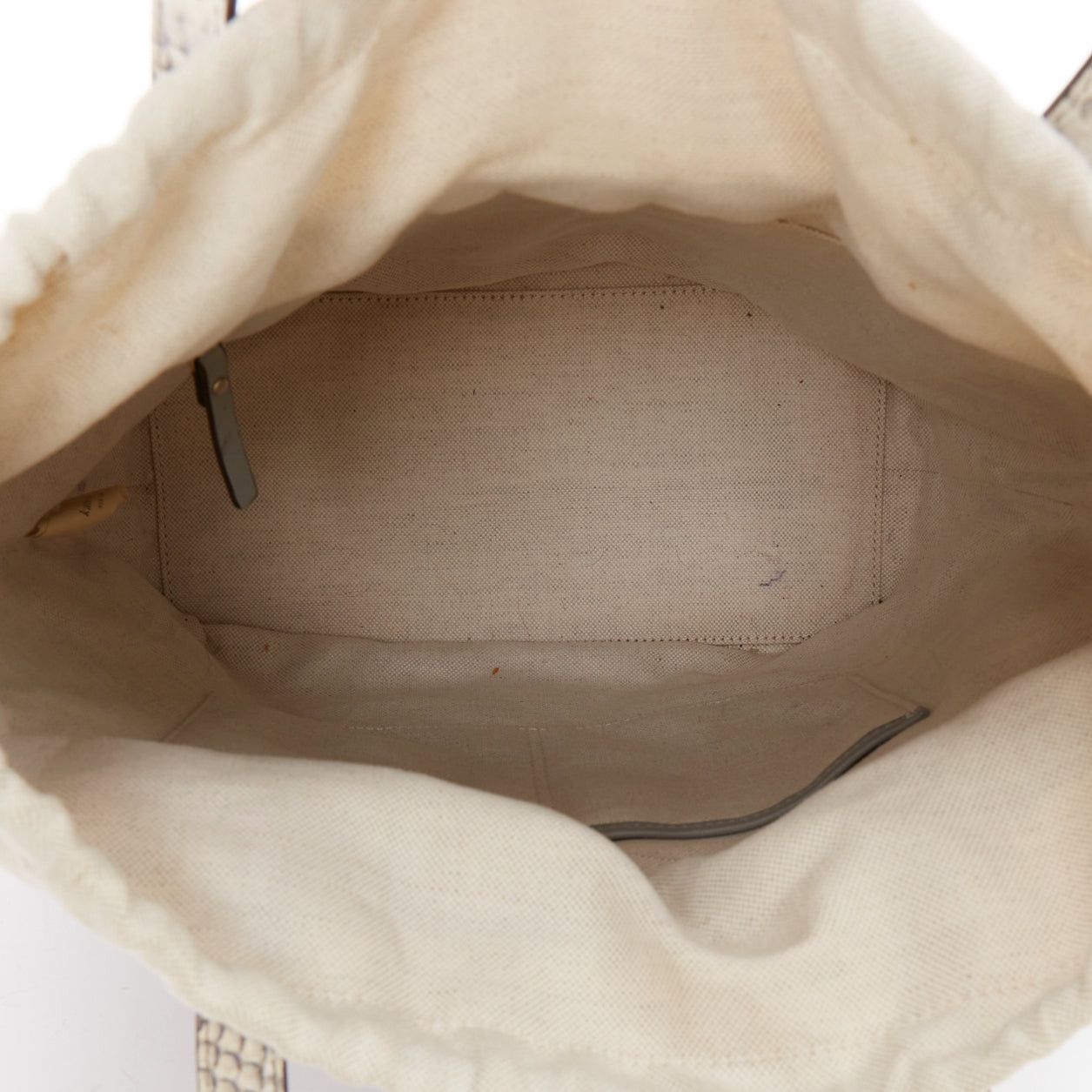 Kate Spade KATE SPADE blue cream scaled print goat skin gold logo drawstring tote bag Size ONE SIZE - 9 Thumbnail