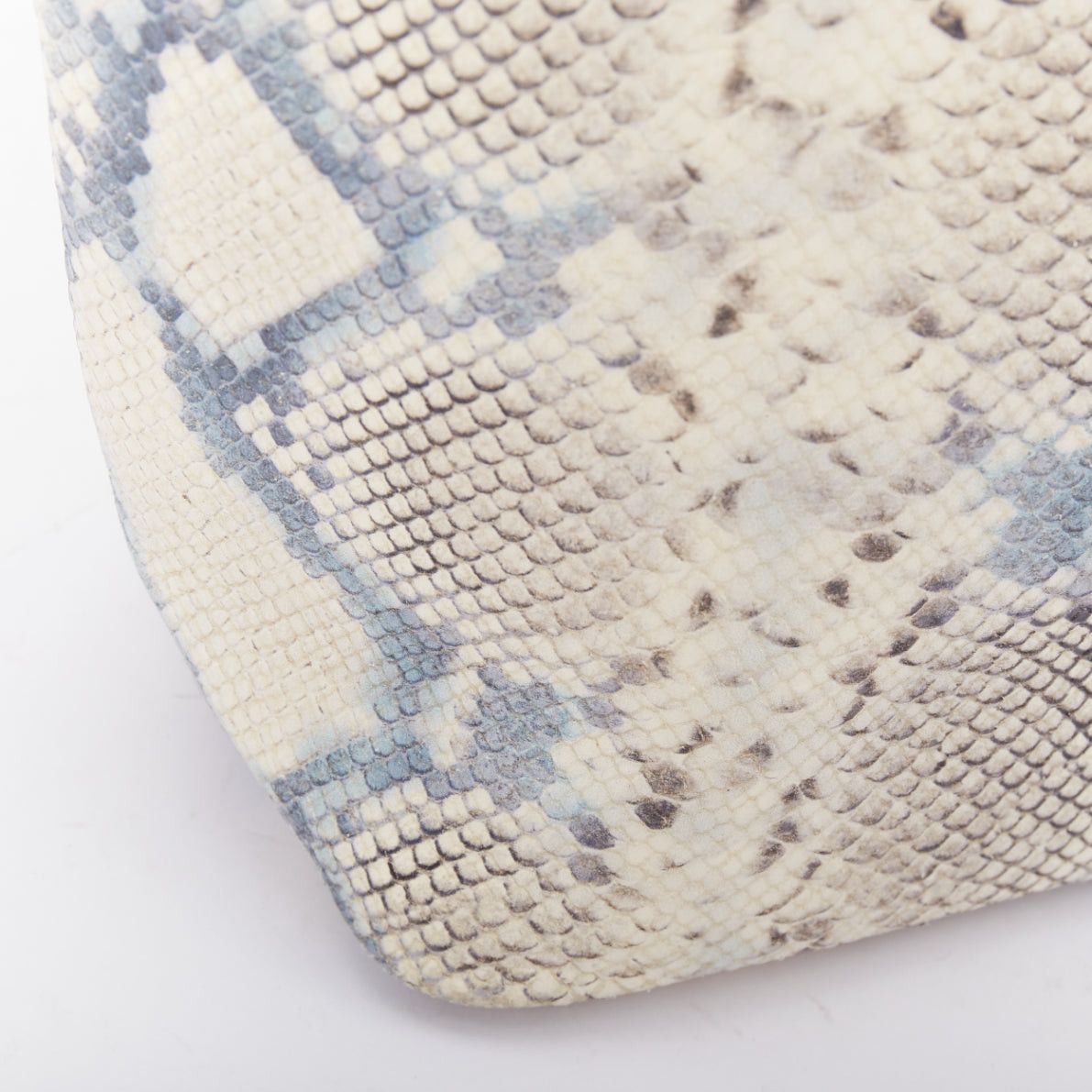 Kate Spade KATE SPADE blue cream scaled print goat skin gold logo drawstring tote bag Size ONE SIZE - 8 Thumbnail