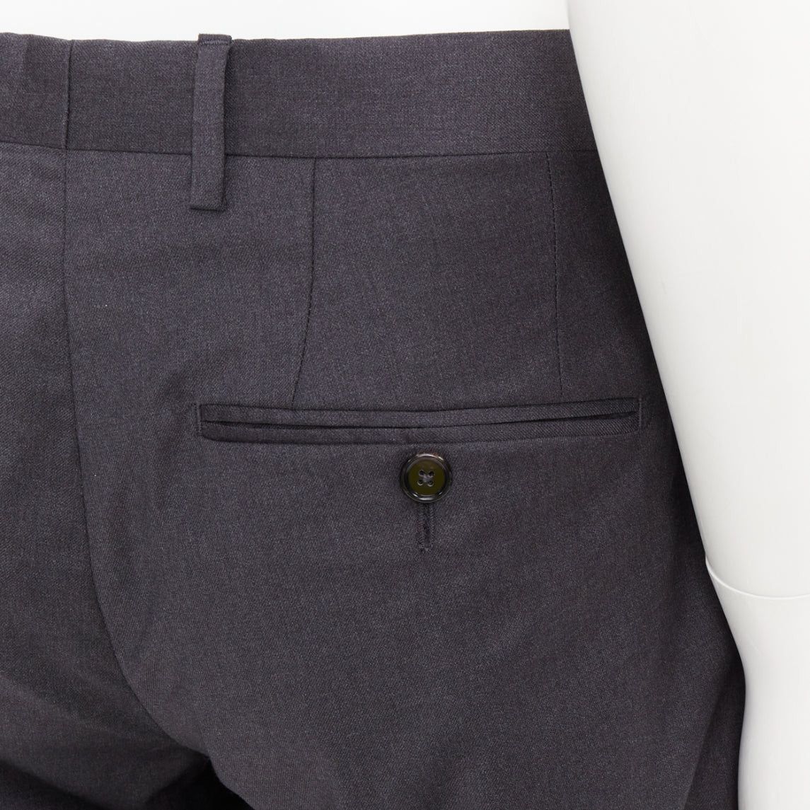 Dolce & Gabbana DOLCE GABBANA grey virgin wool blend mid waist cropped dress trousers IT44 XS Size US 26 / EU 42 - 7 Thumbnail