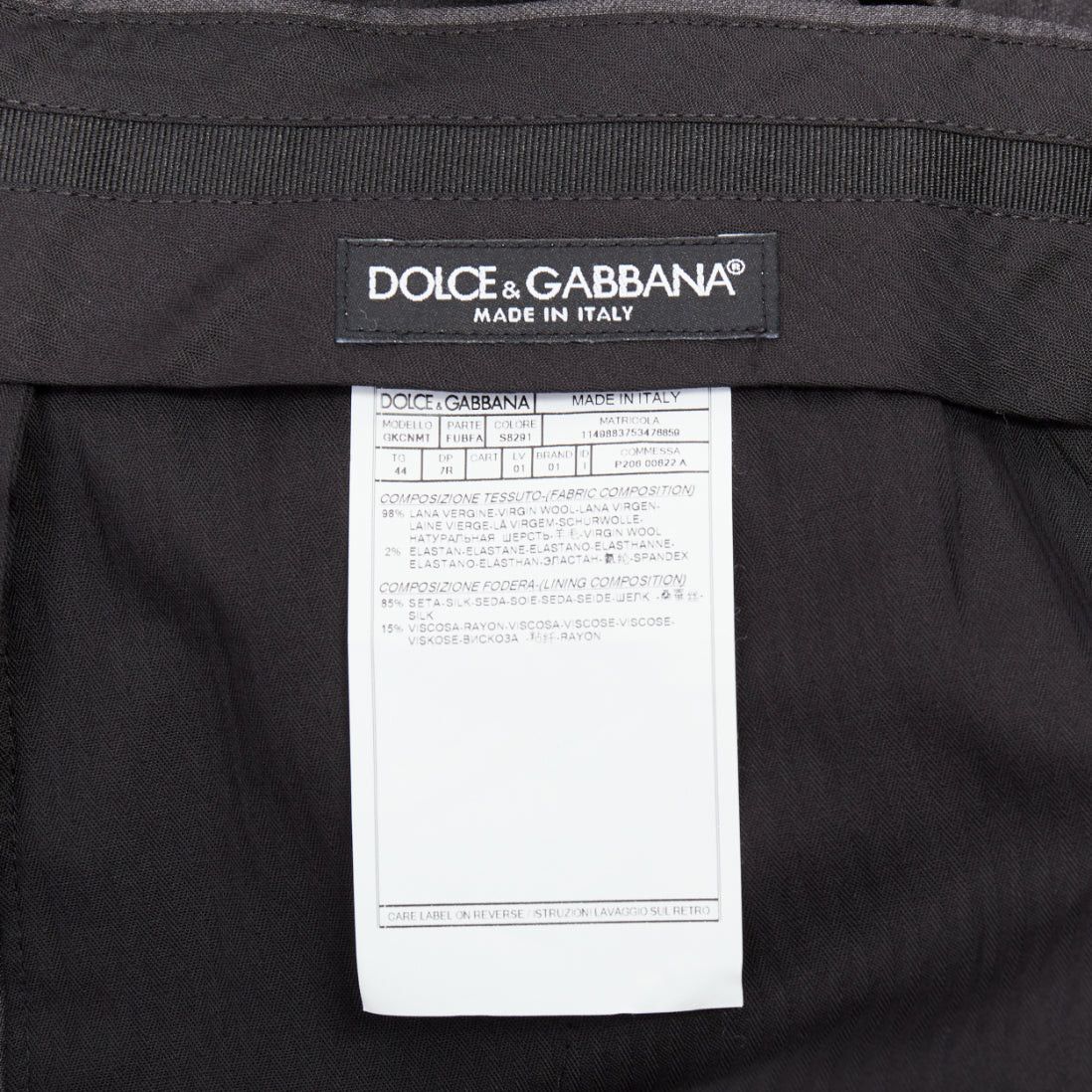 Dolce & Gabbana DOLCE GABBANA grey virgin wool blend mid waist cropped dress trousers IT44 XS Size US 26 / EU 42 - 8 Thumbnail