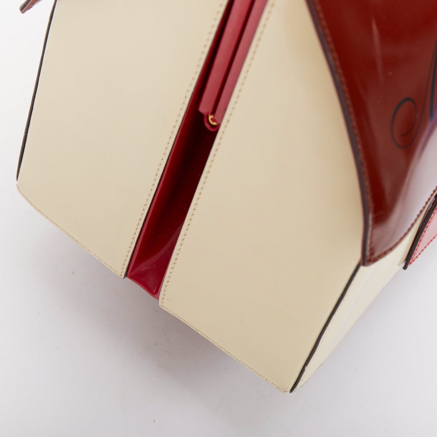 Moschino rare MOSCHINO 1990s Vintage burgundy Maison Moschino novelty House leather bag Size ONE SIZE - 8 Thumbnail