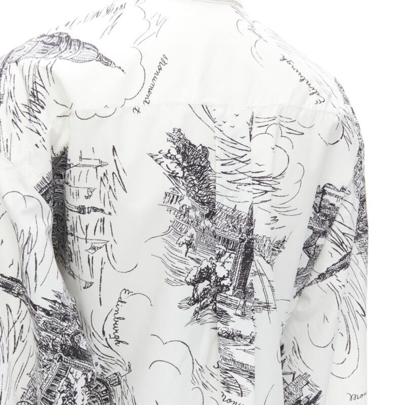 Philosophy di Lorenzo Serafini PHILOSOPHY DI LORENZO SERAFINI white landmark illustration cotton shirt IT38 XS Size XS / US 0-2 / IT 36-38 - 7 Thumbnail