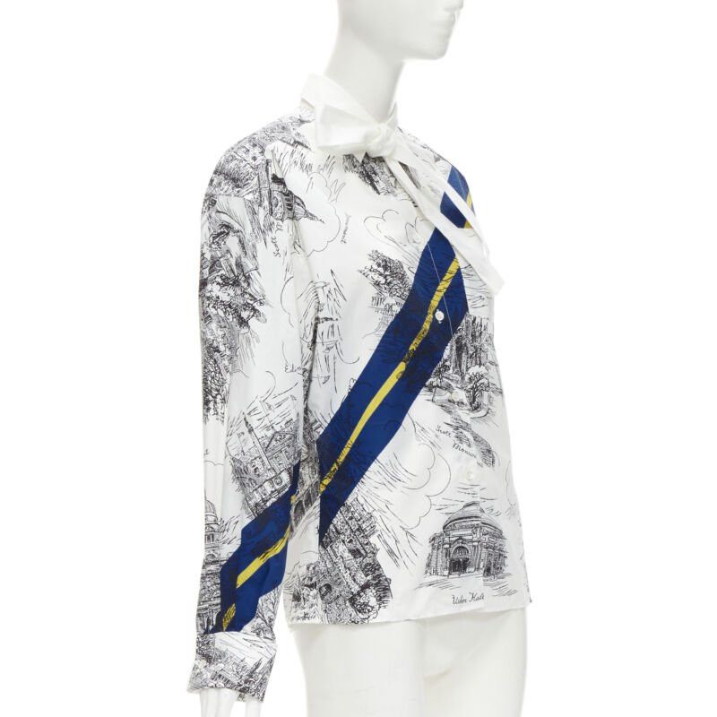 Philosophy di Lorenzo Serafini PHILOSOPHY DI LORENZO SERAFINI white landmark illustration cotton shirt IT38 XS Size XS / US 0-2 / IT 36-38 - 3 Thumbnail