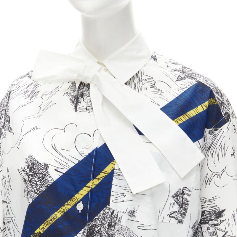 Philosophy di Lorenzo Serafini PHILOSOPHY DI LORENZO SERAFINI white landmark illustration cotton shirt IT38 XS Size XS / US 0-2 / IT 36-38 - 2 Thumbnail