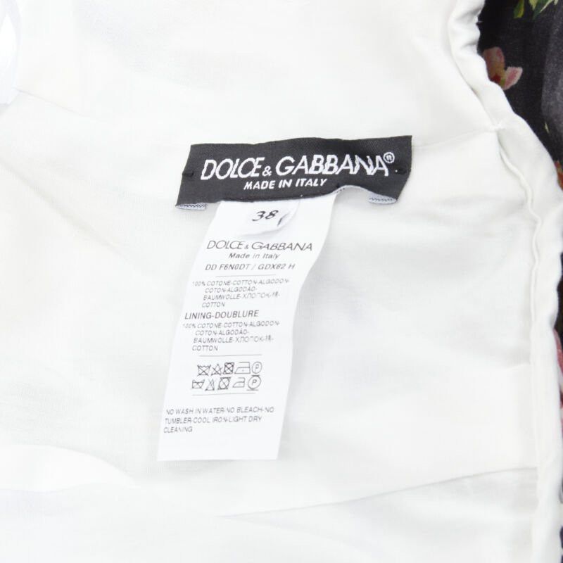 Dolce & Gabbana DOLCE GABBANA 2021 Sicilian Patchwork puff sleeve cotton poplin dress IT38 XS Size XS / US 0-2 / IT 36-38 - 9 Thumbnail