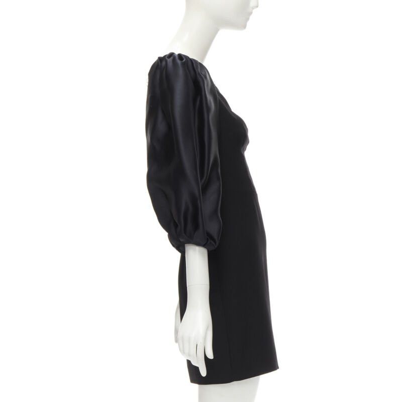 Other RASARIO black crystal embellished neckline puff balloon sleeves dress FR36 S Size S / US 4 / IT 40 - 4 Thumbnail