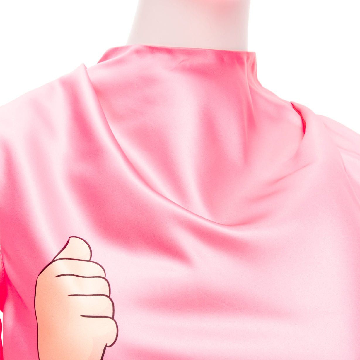 JW Anderson JW ANDERSON pink Run Hany Manga print irregular cut peplum mini dress UK6 XS Size XS / US 0-2 / IT 36-38 - 2 Thumbnail