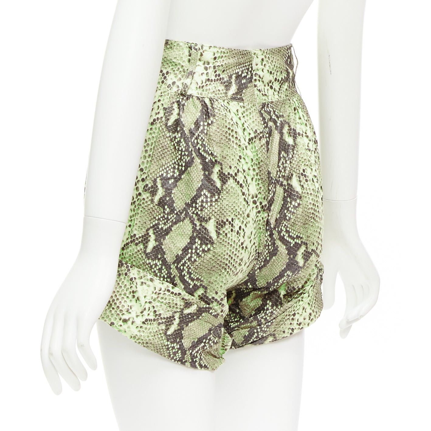 Philosophy di Lorenzo Serafini PHILOSOPHY beige scaled print paper effect high waist cuffed shorts IT38 XS Size 26" / US 2 / IT 38 - 6 Thumbnail
