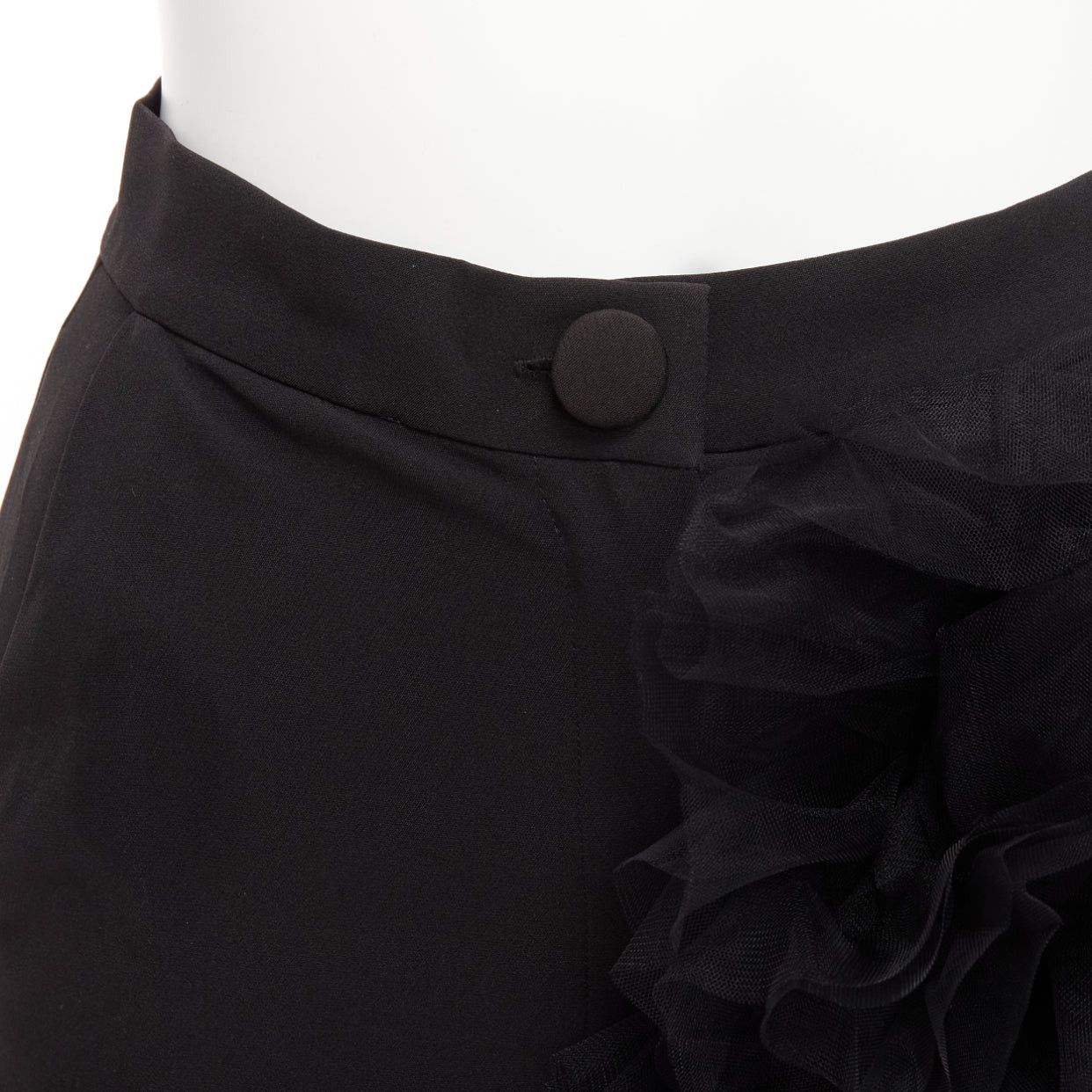 Other LOULOU STUDIO black oversized tulle flower high waisted cuffed shorts XS Size 27" / US 4 / IT 40 - 7 Thumbnail