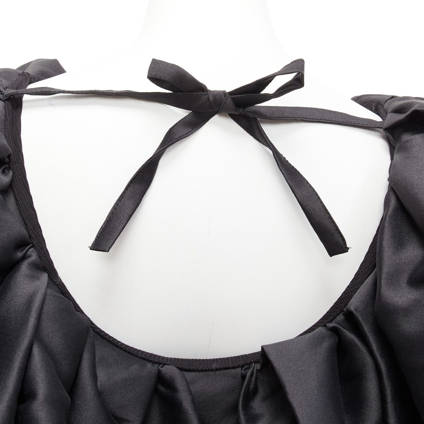 Marques'Almeida MARQUES ALMEIDA black organic cotton Victorian puff ruffle collar sweater XS Size XS / US 0-2 / IT 36-38 - 2 Thumbnail