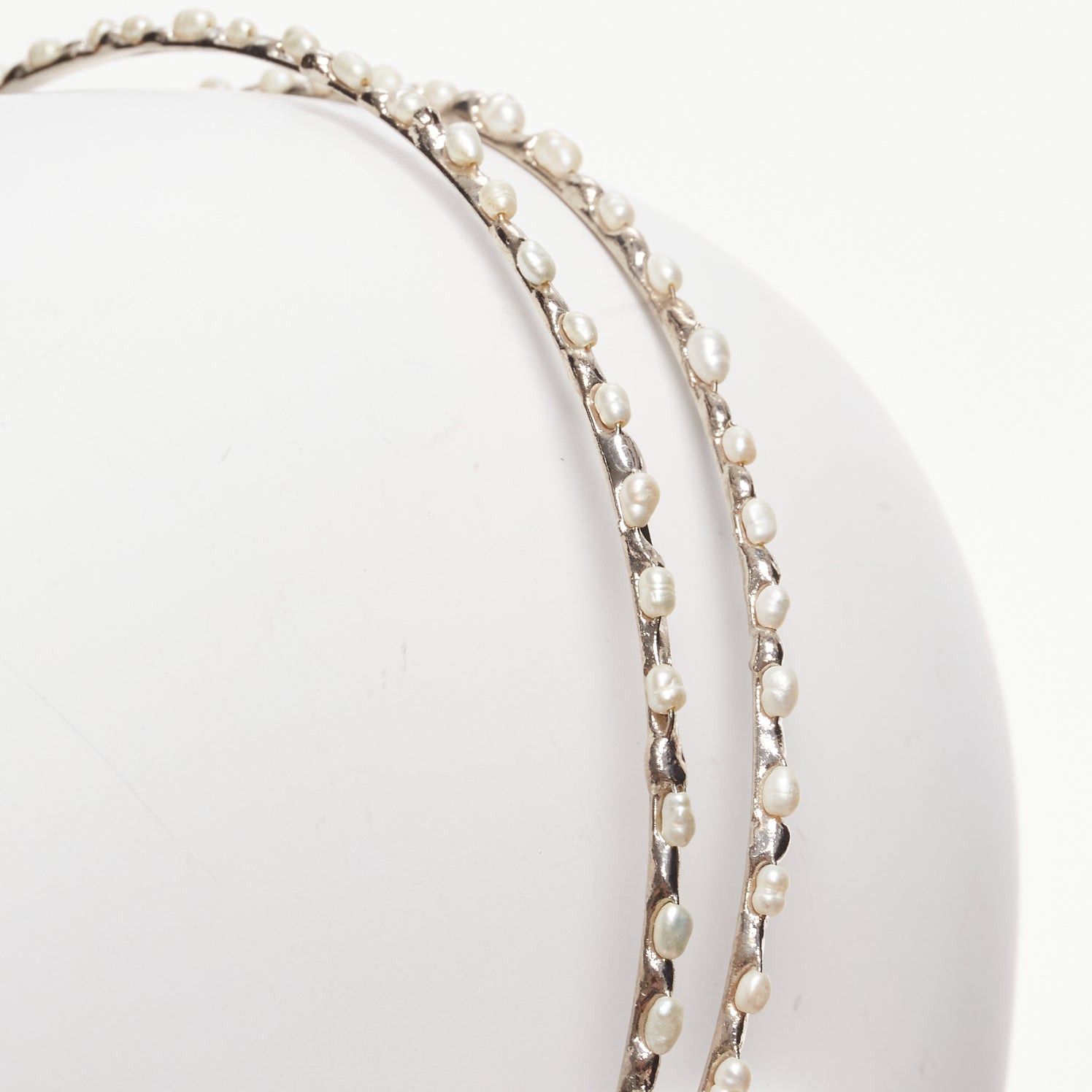 Other ROSANTICA faux pearl embellished wiggle silver metal alice headband Size ONE SIZE - 2 Thumbnail