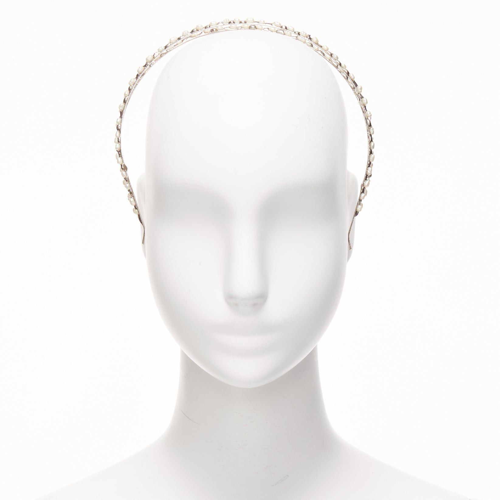 Other ROSANTICA faux pearl embellished wiggle silver metal alice headband Size ONE SIZE - 3 Thumbnail