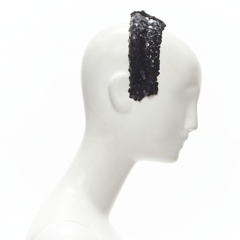Other JENNIFER OUELLETTE Lot of 2 green peacock feather black sequins wide headband Size ONE SIZE - 8 Thumbnail