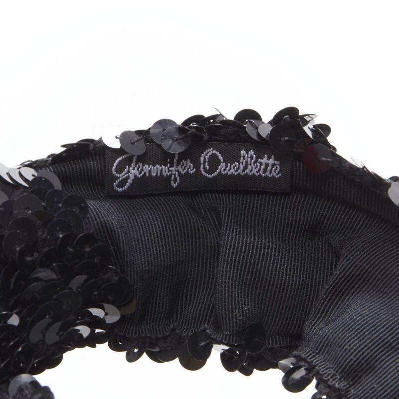 Other JENNIFER OUELLETTE Lot of 2 green peacock feather black sequins wide headband Size ONE SIZE - 11 Thumbnail