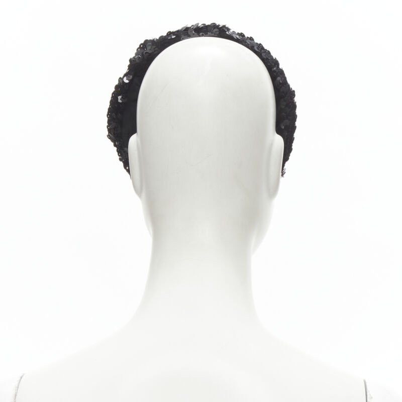Other JENNIFER OUELLETTE Lot of 2 green peacock feather black sequins wide headband Size ONE SIZE - 9 Thumbnail