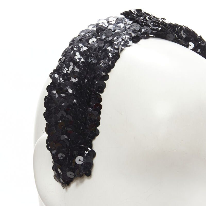 Other JENNIFER OUELLETTE Lot of 2 green peacock feather black sequins wide headband Size ONE SIZE - 10 Thumbnail