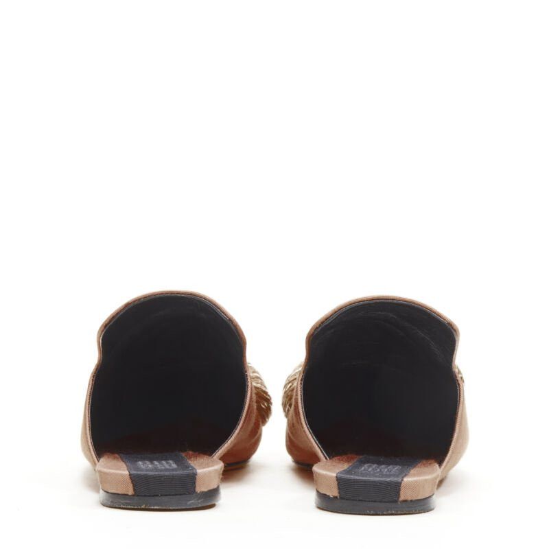 Other SANAYI 313 beige silver fabric embroidery slip on babouche slippers EU36 Size US 6 / IT 36 - 5 Thumbnail