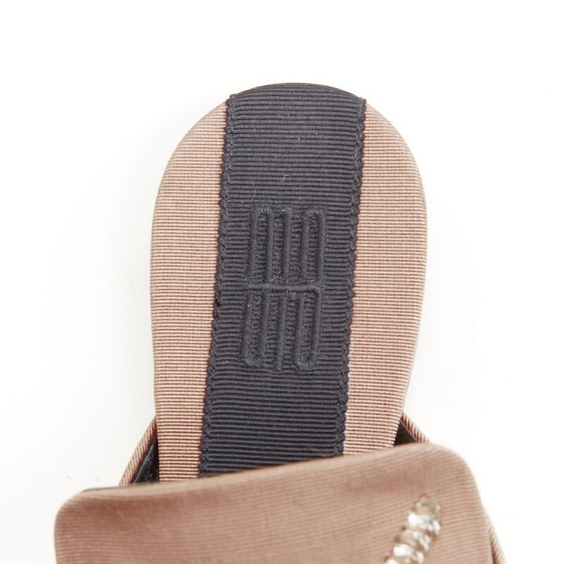 Other SANAYI 313 beige silver fabric embroidery slip on babouche slippers EU36 Size US 6 / IT 36 - 8 Thumbnail
