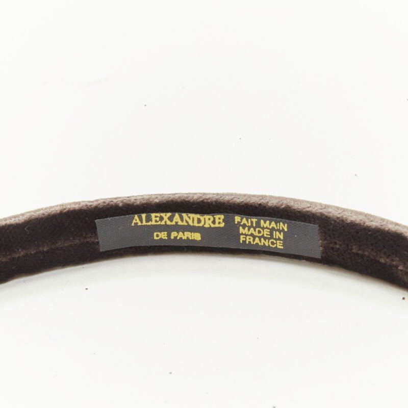 Other ALEXANDRE DE PARIS Alexander Zouari 5X velvet crystal leather bow hair tie band Size ONE SIZE - 7 Thumbnail