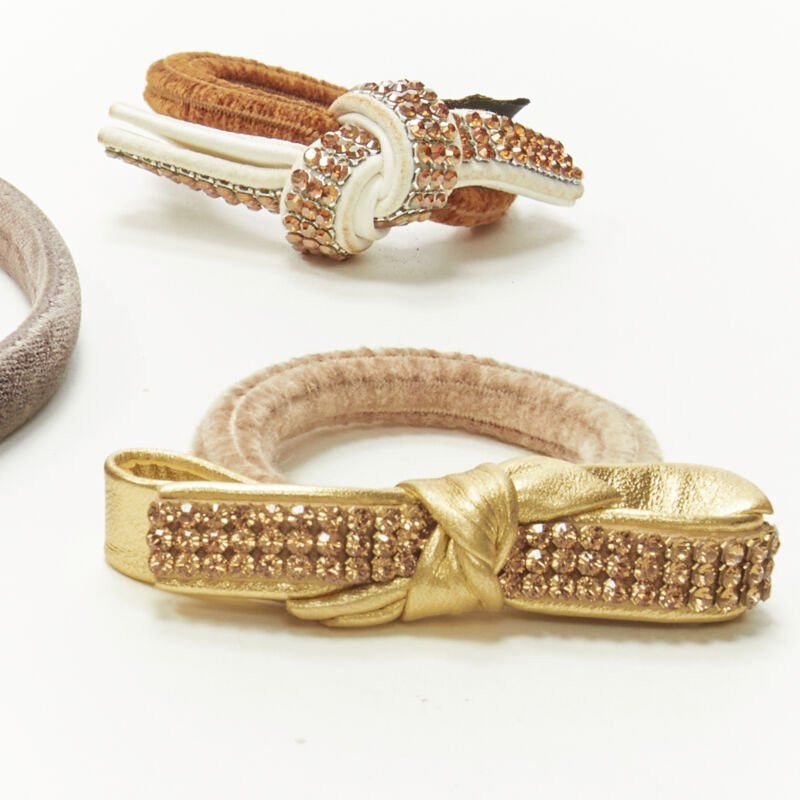 Other ALEXANDRE DE PARIS Alexander Zouari 5X velvet crystal leather bow hair tie band Size ONE SIZE - 3 Thumbnail