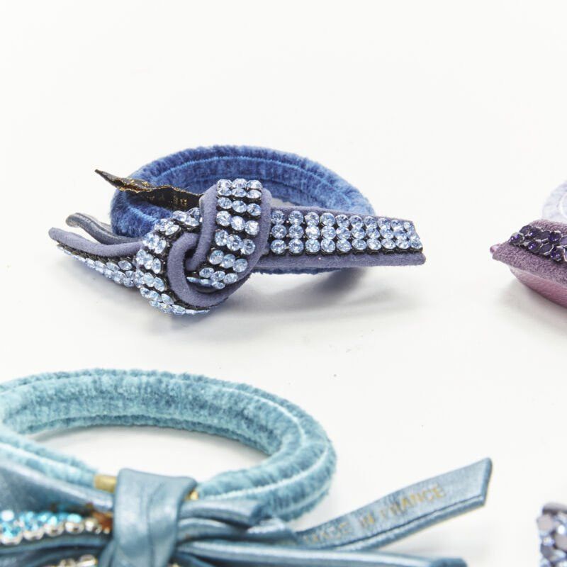 Other ALEXANDRE DE PARIS Alexander Zouari LOT OF 4 crystal bow hair tie purple blue Size ONE SIZE - 6 Thumbnail