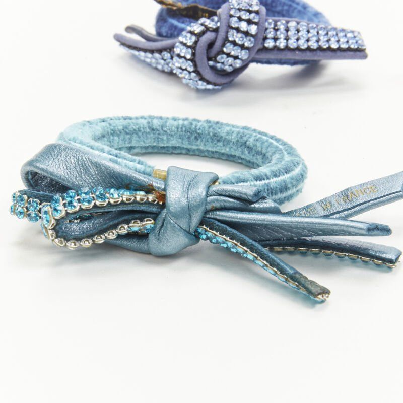 Other ALEXANDRE DE PARIS Alexander Zouari LOT OF 4 crystal bow hair tie purple blue Size ONE SIZE - 5 Thumbnail