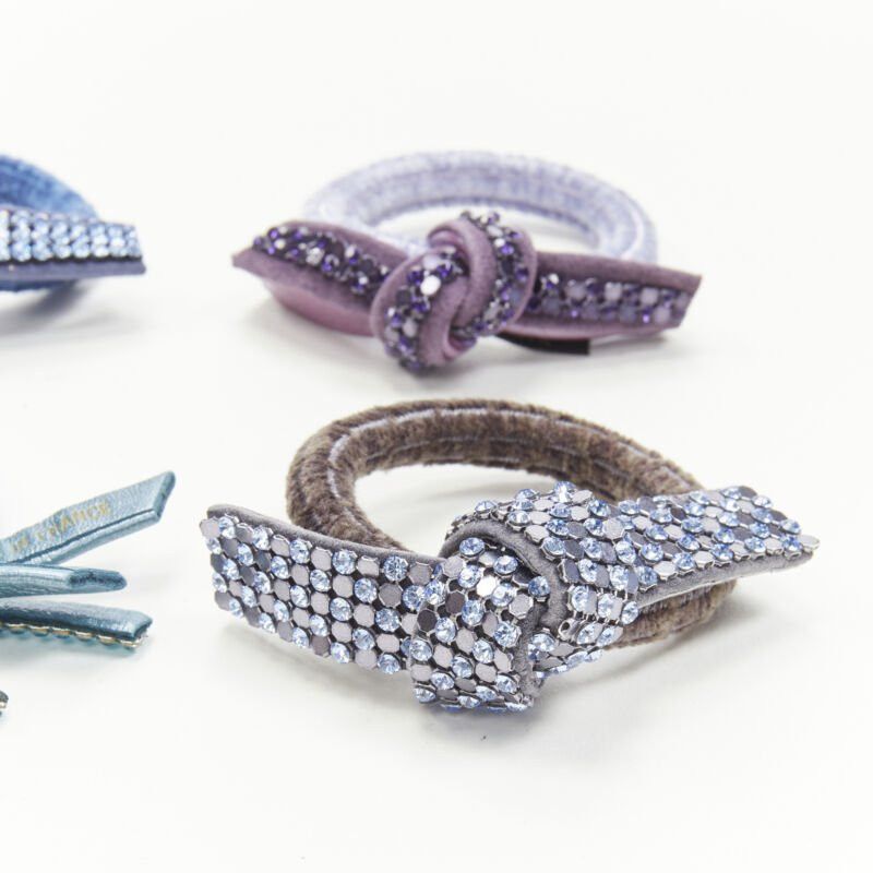 Other ALEXANDRE DE PARIS Alexander Zouari LOT OF 4 crystal bow hair tie purple blue Size ONE SIZE - 2 Thumbnail
