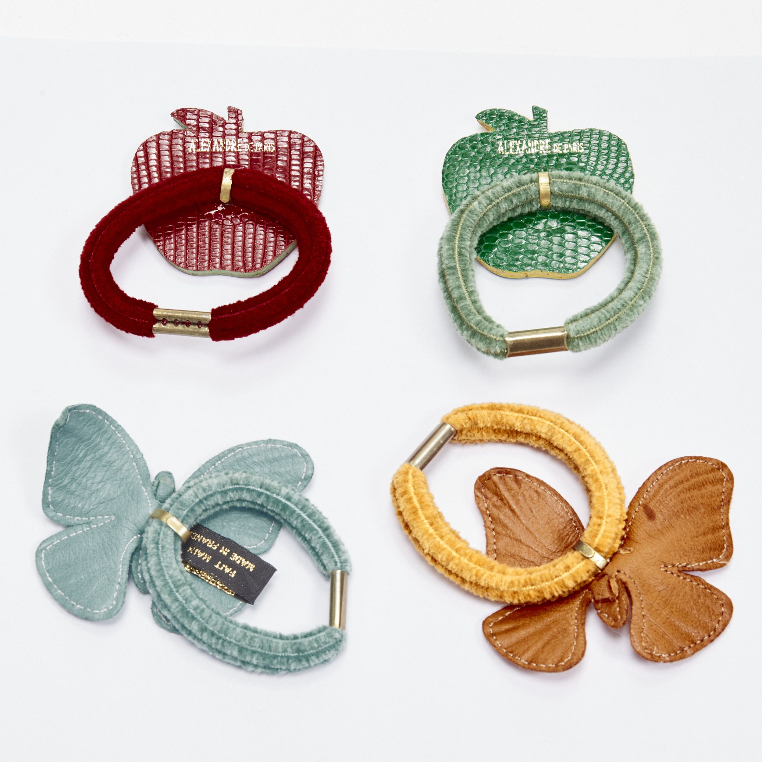 Other rare ALEXANDRE DE PARIS Alexander Zouari LOT OF 4 leather apple butterfly tie Size ONE SIZE - 3 Thumbnail