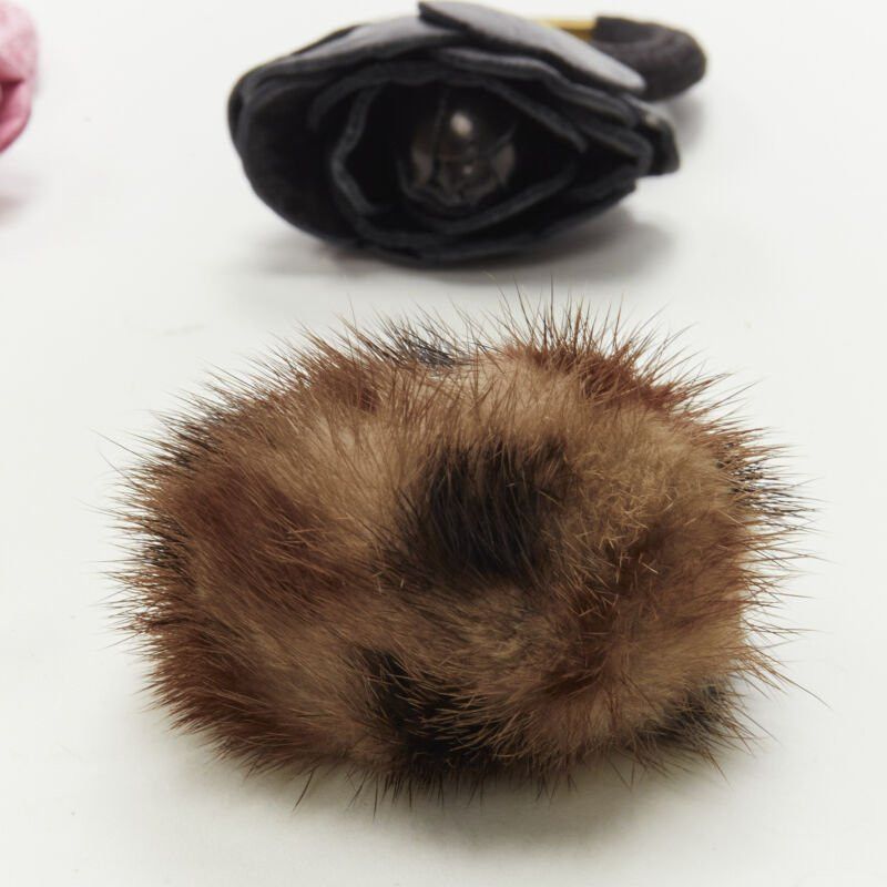 Other ALEXANDRE DE PARIS Alexander Zouari LOT OF 4 leather rose fur crystal hair tie Size ONE SIZE - 5 Thumbnail
