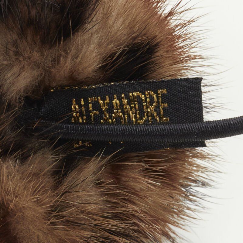 Other ALEXANDRE DE PARIS Alexander Zouari LOT OF 4 leather rose fur crystal hair tie Size ONE SIZE - 8 Thumbnail