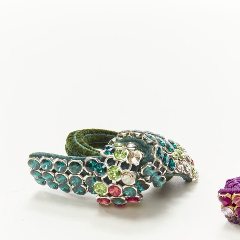 Other ALEXANDER ZOUARI 3X blue green gold crystal jewelled rhinestone knot bow tie Size ONE SIZE - 3 Thumbnail
