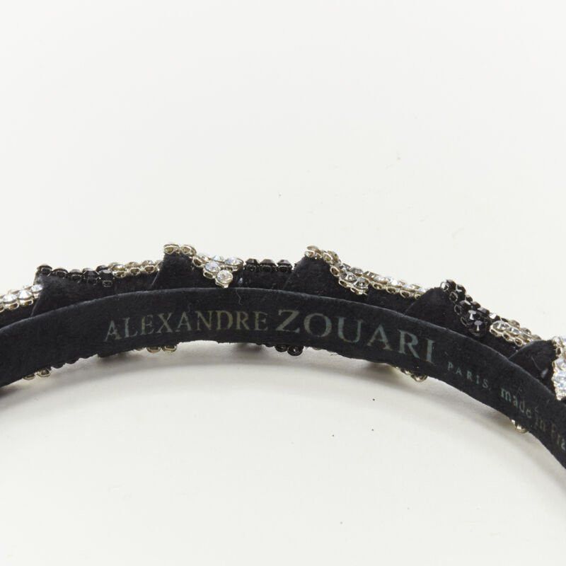 Other ALEXANDER ZOUARI black silver crystal encrusted headband Size ONE SIZE - 6 Thumbnail