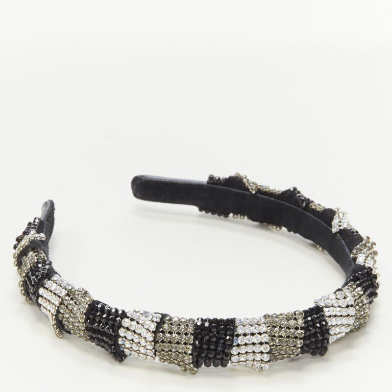 Other ALEXANDER ZOUARI black silver crystal encrusted headband Size ONE SIZE - 2 Thumbnail