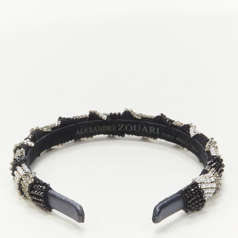 Other ALEXANDER ZOUARI black silver crystal encrusted headband Size ONE SIZE - 4 Thumbnail