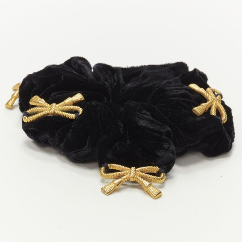 Other CHIC & PLUS ALEXANDRE ZOUARI gold bow velvet scrunchie SUN VIOLET pearl clip X2 Size ONE SIZE - 2 Thumbnail