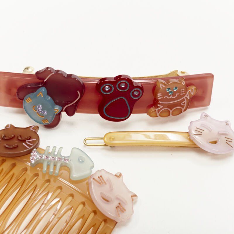 Other CHIC & MODE Alexandre Zouari crystal red cat crystal hair tie clip comb X10 Size ONE SIZE - 4 Thumbnail